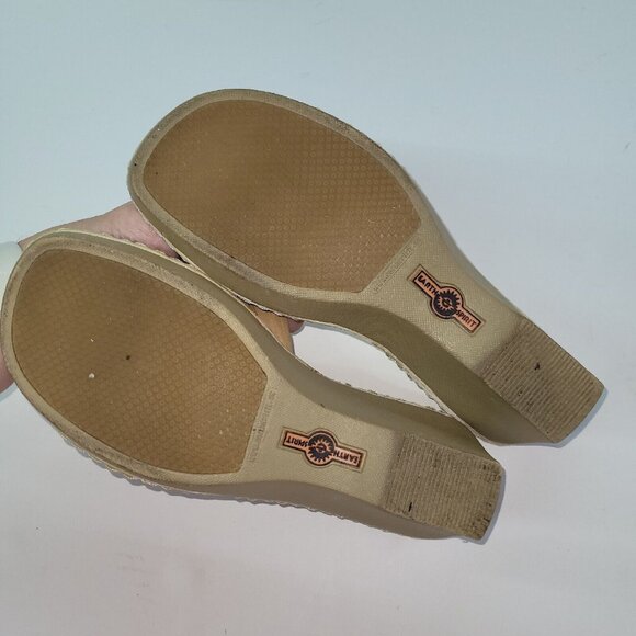 Earth Spirit Shoe Womens Size 7 Liberty Sandal Tan Leather Knot‎ 2.5" Heel - Picture 9 of 12